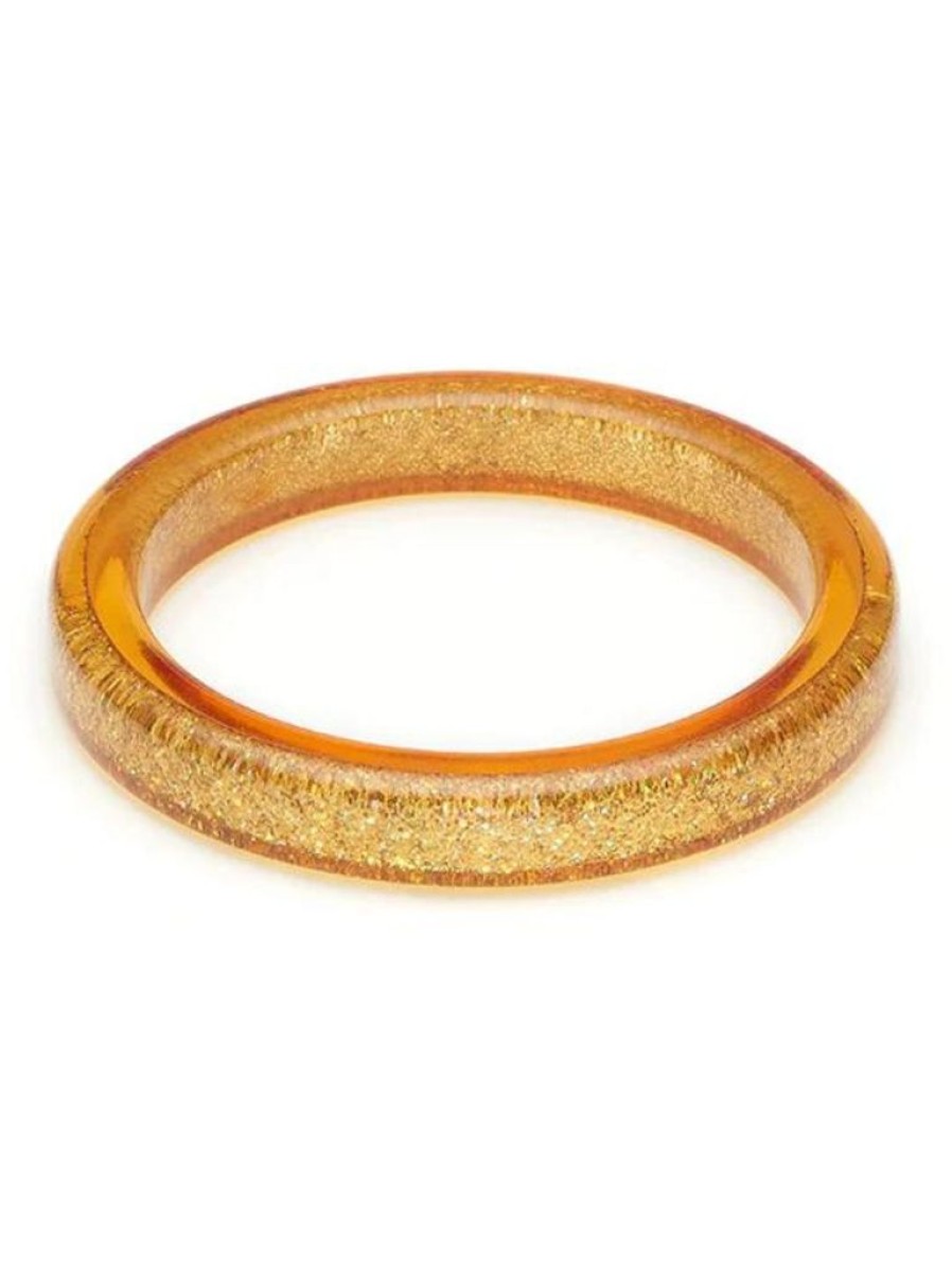 Splendette Pale Gold Glitter Bangle | Jewellery