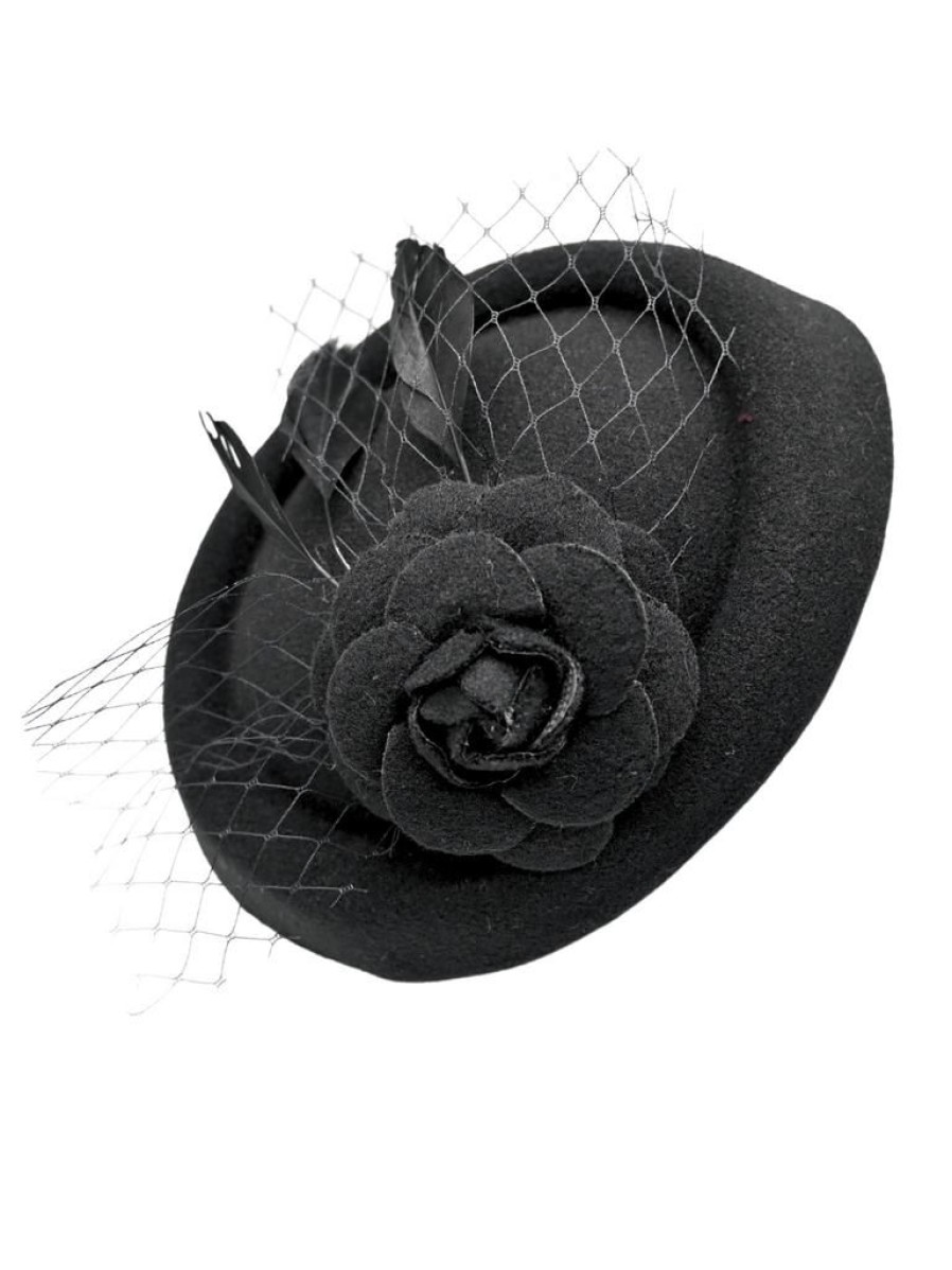 That Shop Pippa Pillbox Hat - Black | Hair Accessories