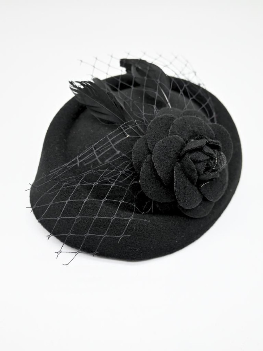 That Shop Pippa Pillbox Hat - Black | Hair Accessories