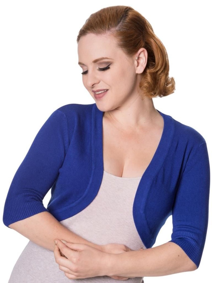 Banned Retro Hudson Bolero - Royal Blue | Tops & Blouses