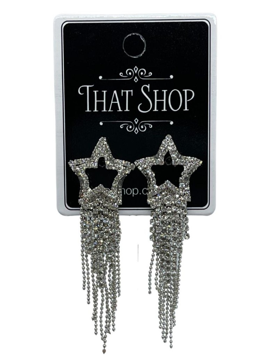 That Shop Celestial Drop Earrings - Silver | Earrings