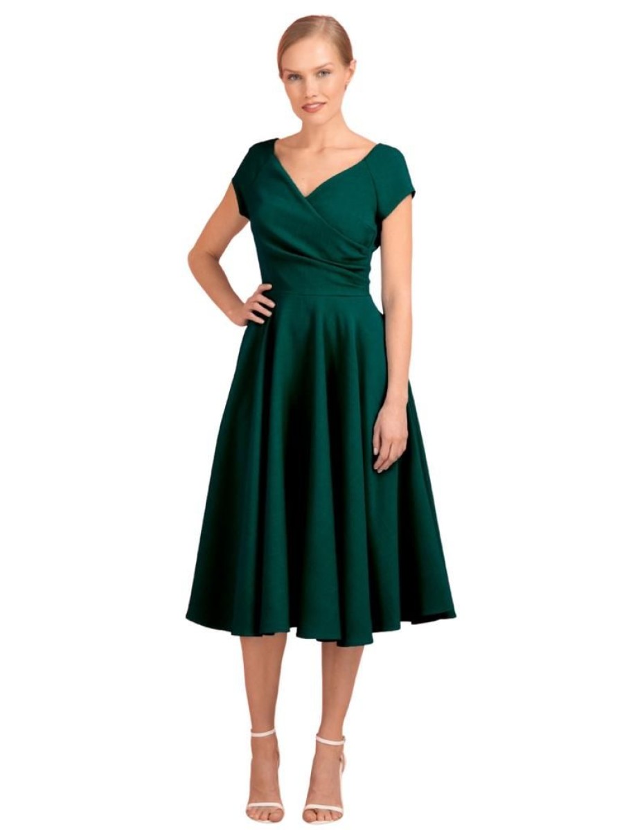 The Pretty Dress Company Hourglass Swing - Forest Green | Dresses