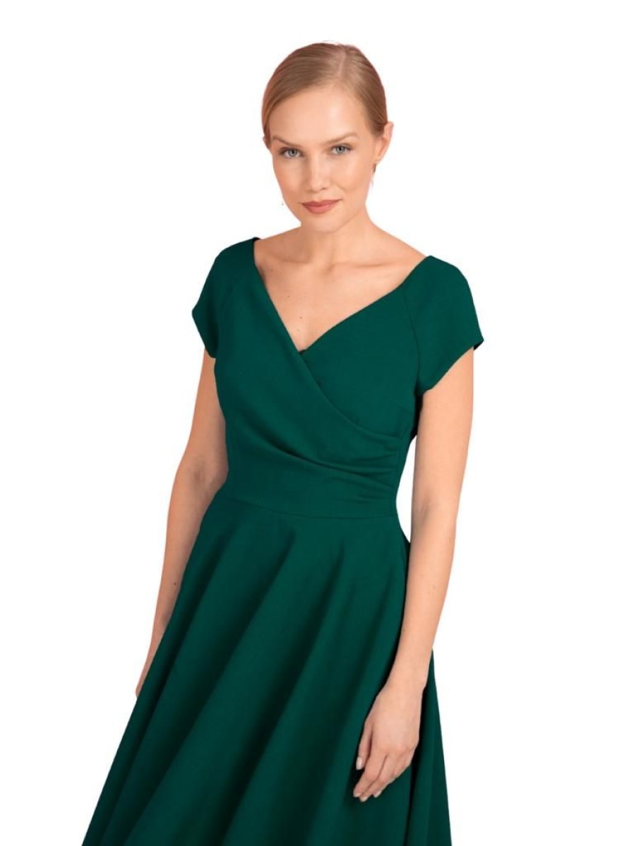 The Pretty Dress Company Hourglass Swing - Forest Green | Dresses