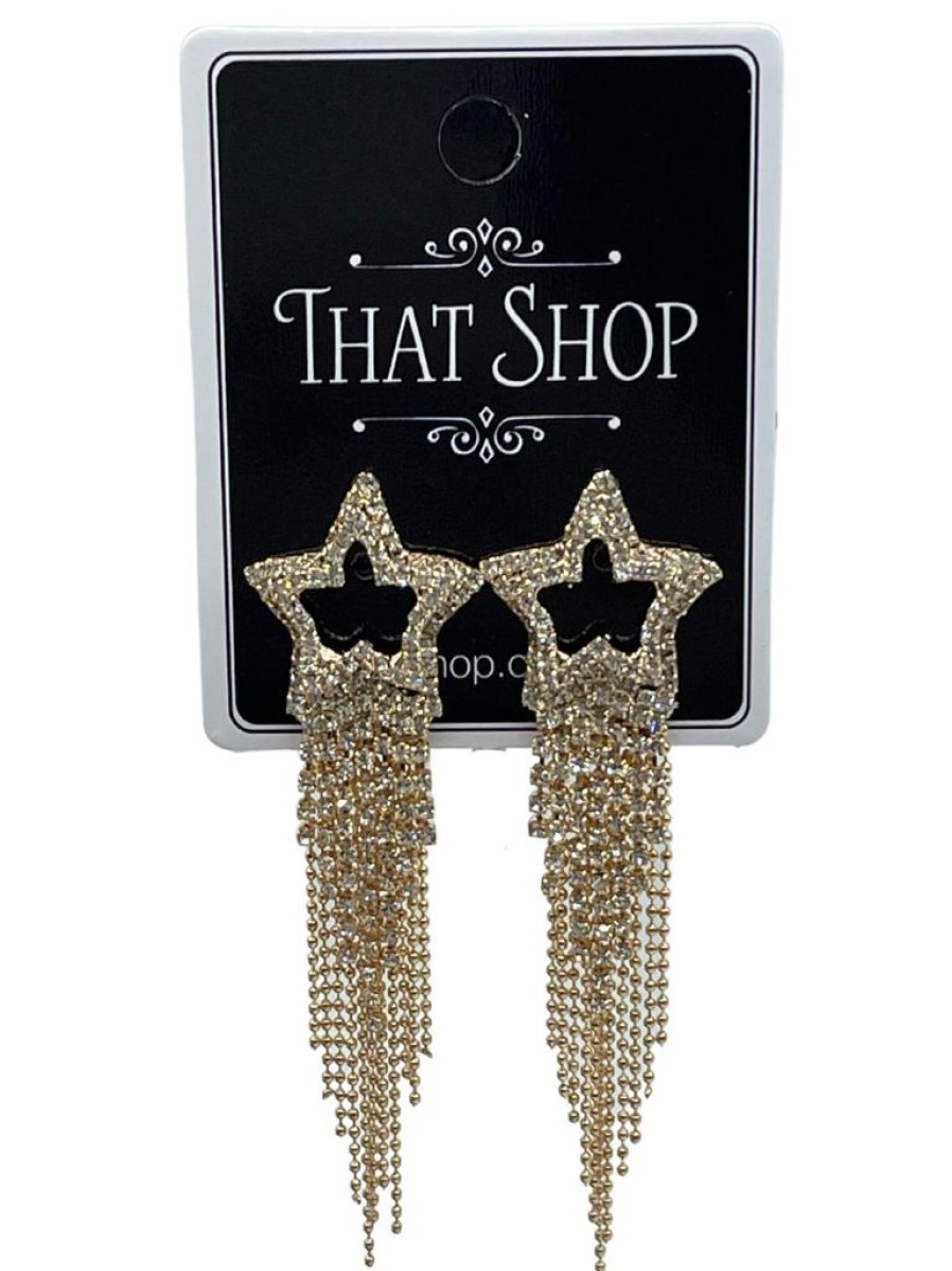 That Shop Celestial Drop Earrings - Gold | Jewellery