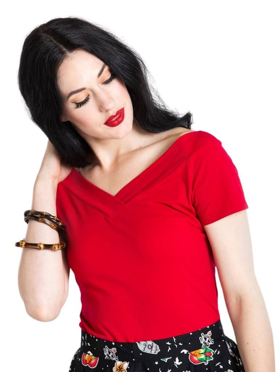 Hell Bunny Alex Top - Red | Tops & Blouses