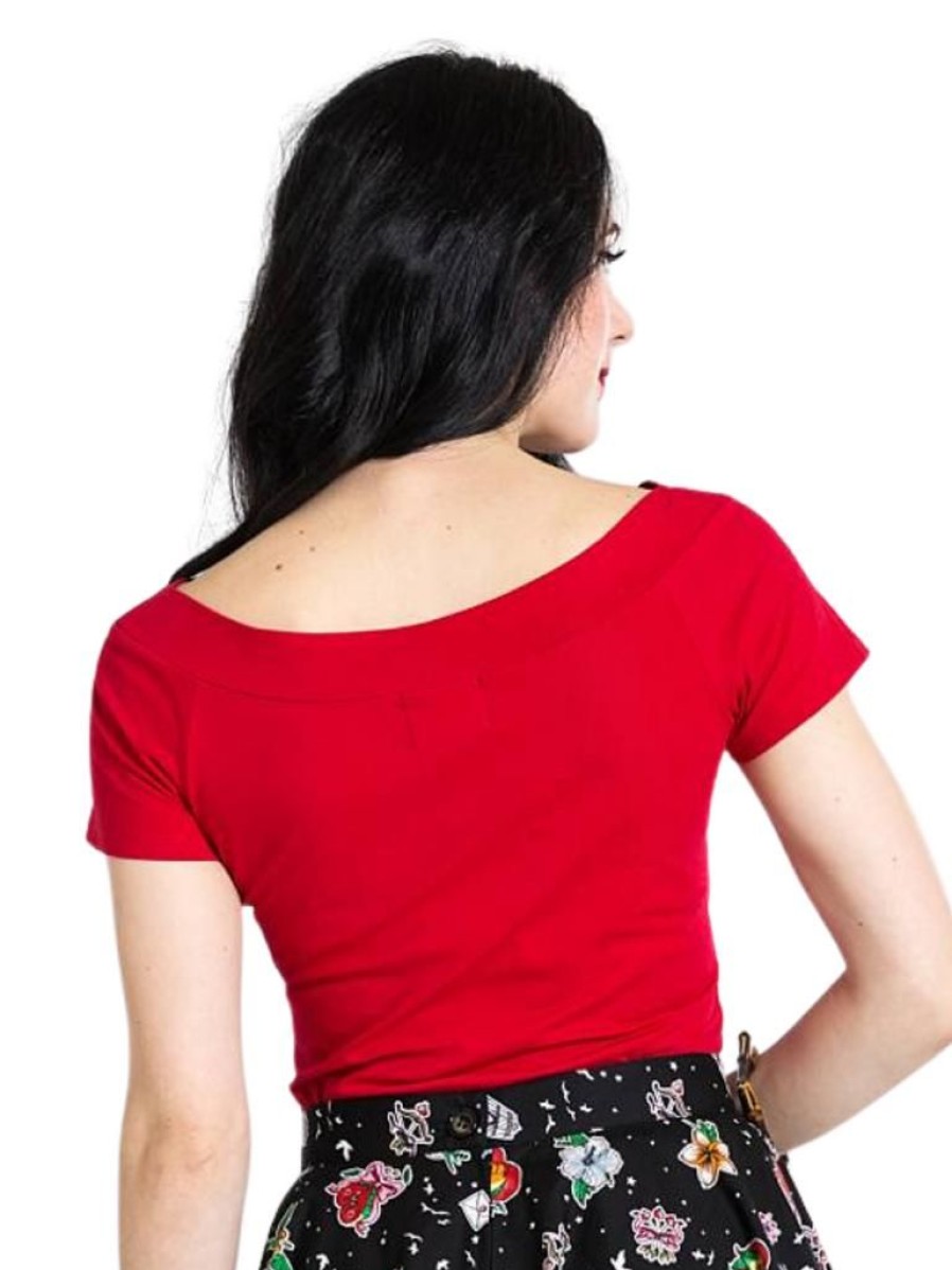 Hell Bunny Alex Top - Red | Tops & Blouses