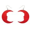 Erstwilder Moon Mirror Drop Earrings - Red | Earrings