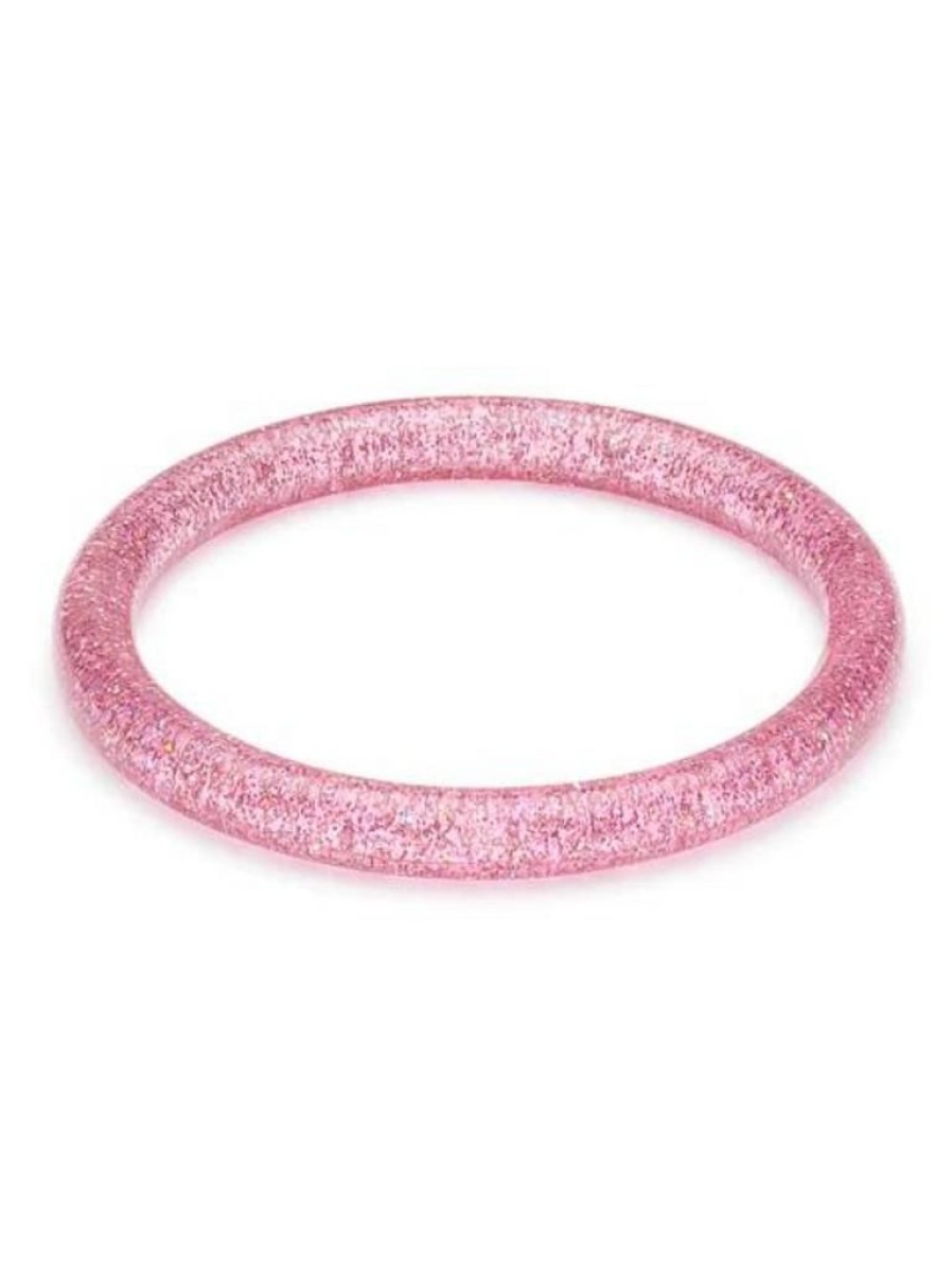 Splendette Narrow Pale Pink Glitter Bangle | Jewellery