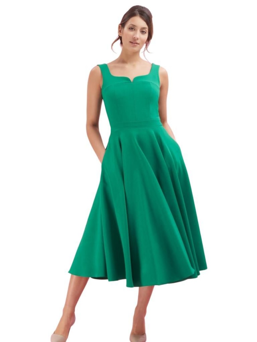 The Pretty Dress Company Lola Midi - Emerald | Dresses