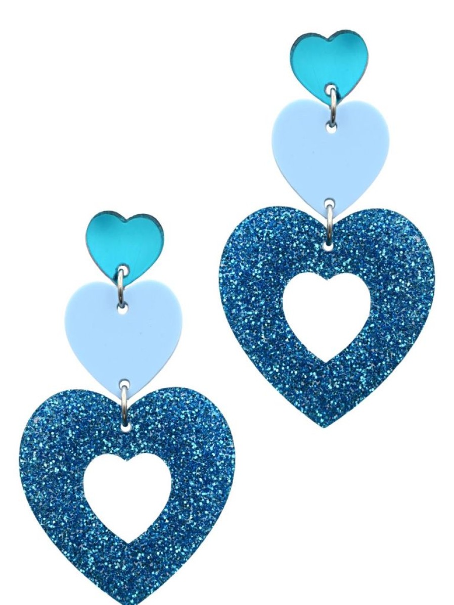 Emmi Helen Co. Beauty Queen Drop Earrings - Blue | Earrings