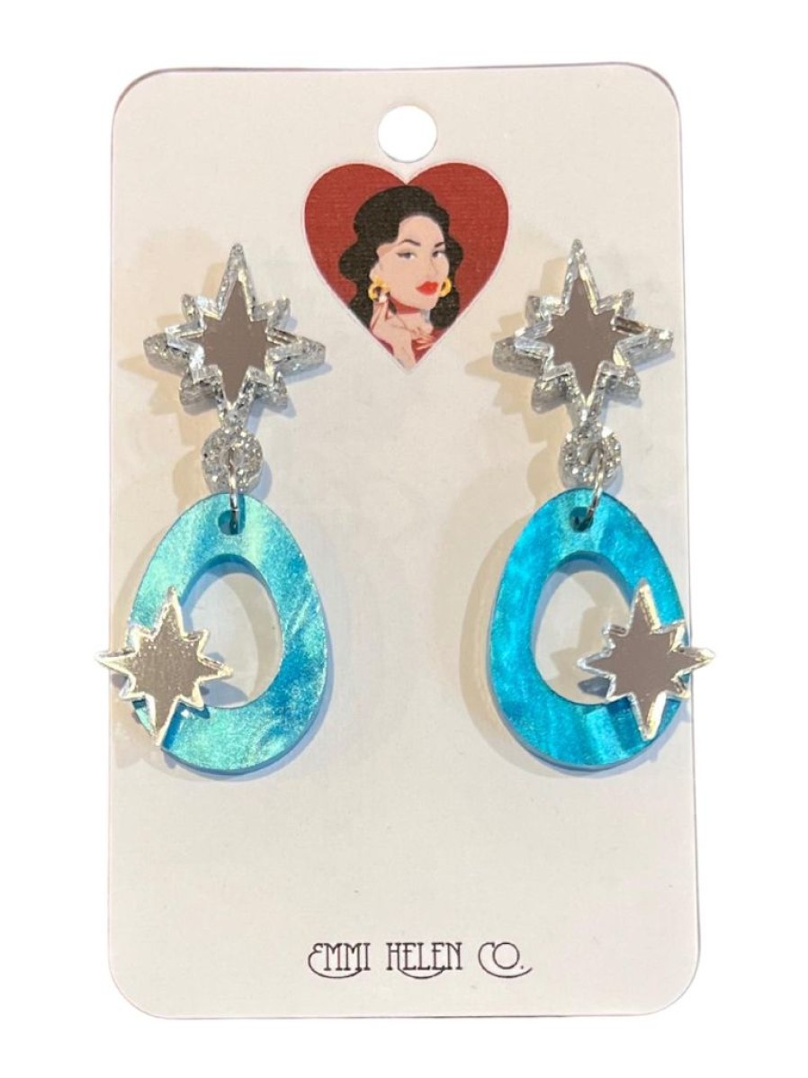 Emmi Helen Co. Bonbon Star Earrings - Blue | Jewellery