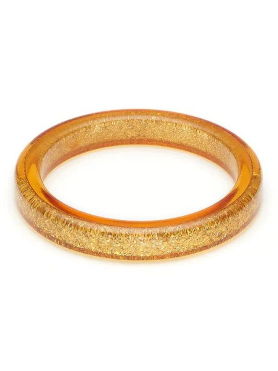 Splendette Pale Gold Glitter Bangle | Bangles