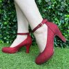 That Shop Neo Platform Heels - Ruby Glitter | Shoes