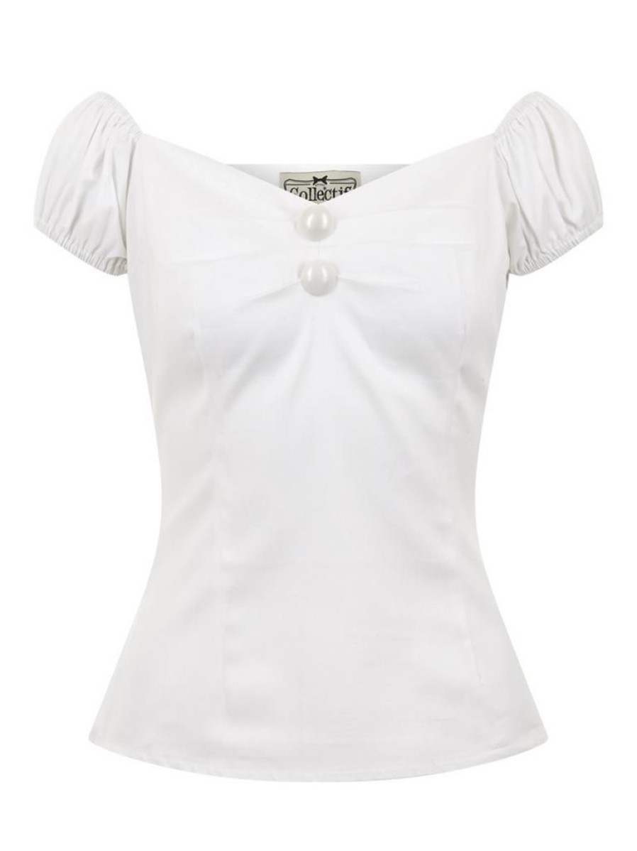 Collectif Dolores Top - White | Tops & Blouses