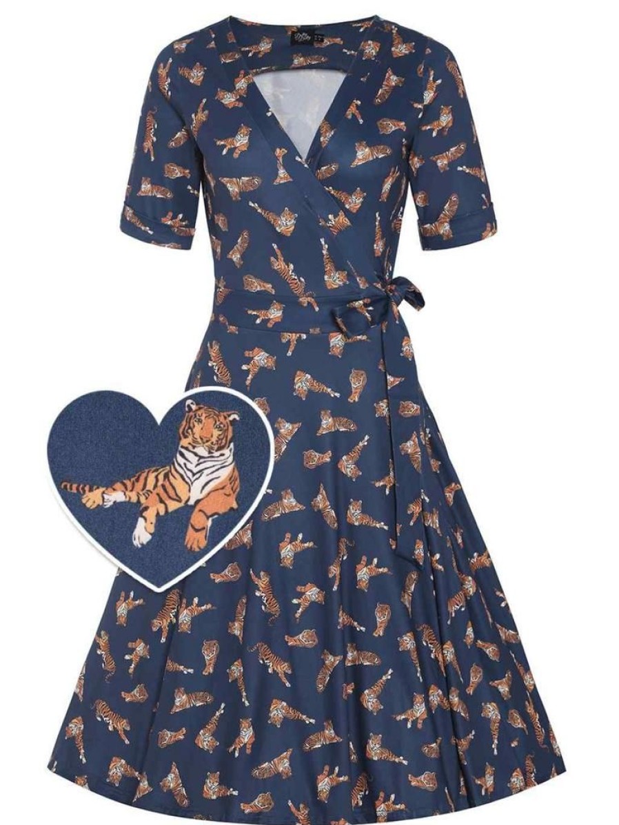 Dolly & Dotty Matilda Swing - Navy Tiger | Dresses