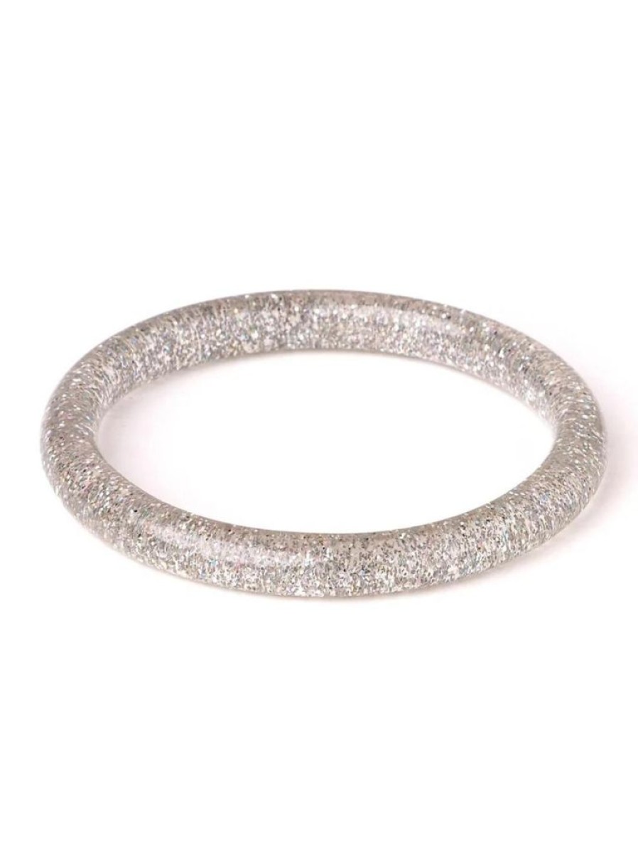 Splendette Narrow Silver Glitter Bangle - Duchess | Bangles