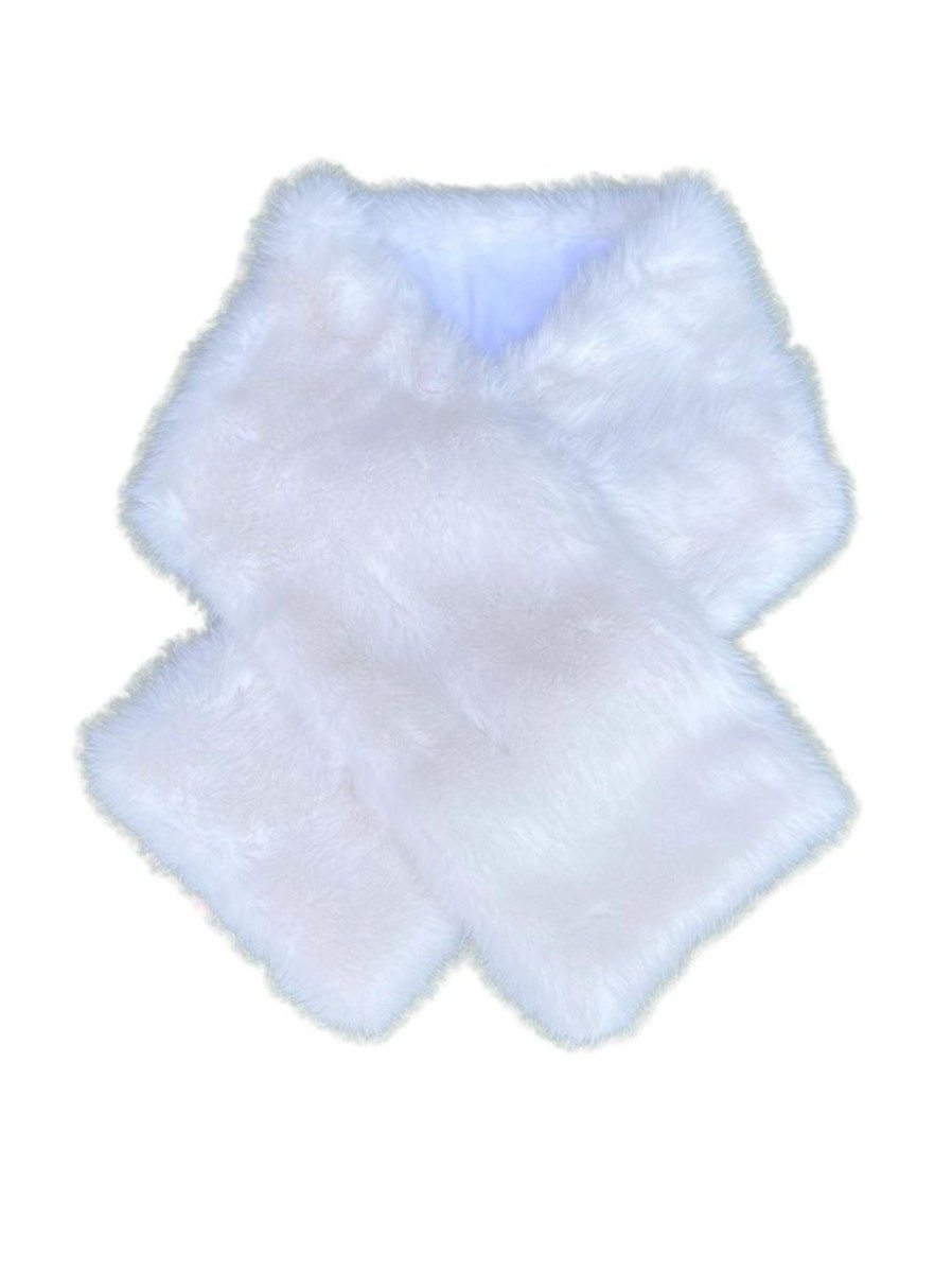 That Shop Lotte Faux Fur Stole - White | Coats & Jackets