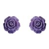 Emmi Helen Co. Rose Studs - Purple | Jewellery