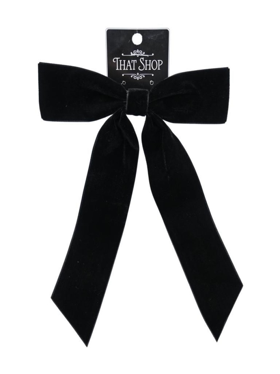 That Shop Harriet Bow Barrette - Black | Hair Accessories