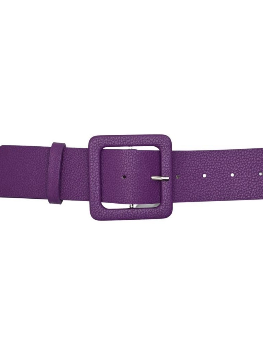 That Shop Lisa Square Buckle Belt - Purple | Belts