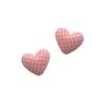 Emmi Helen Co. Gingham Heart Studs - Pink | Jewellery