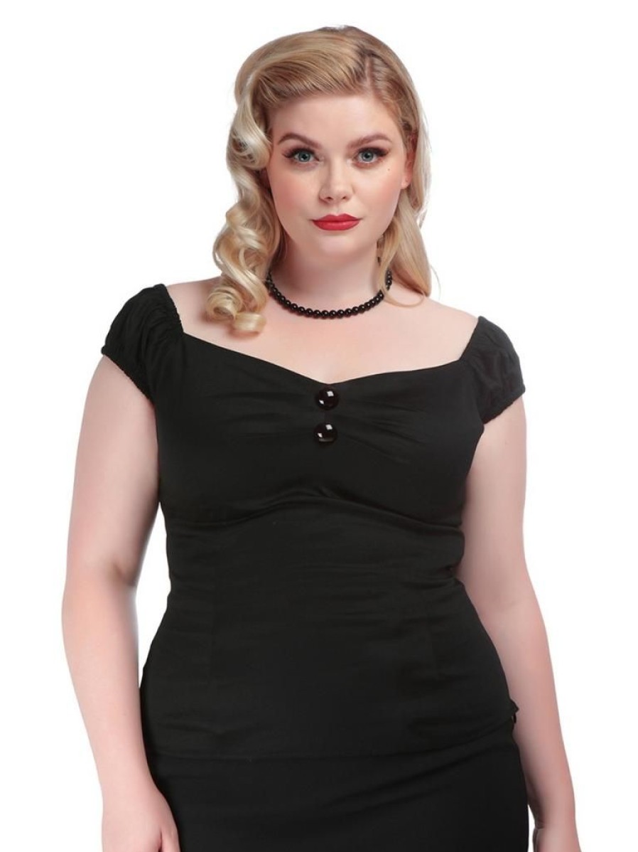 Collectif Dolores Top - Black | Tops & Blouses