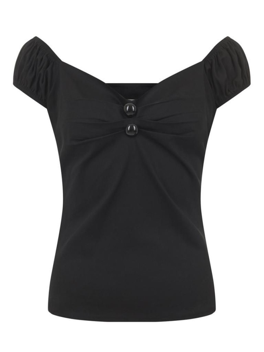 Collectif Dolores Top - Black | Tops & Blouses