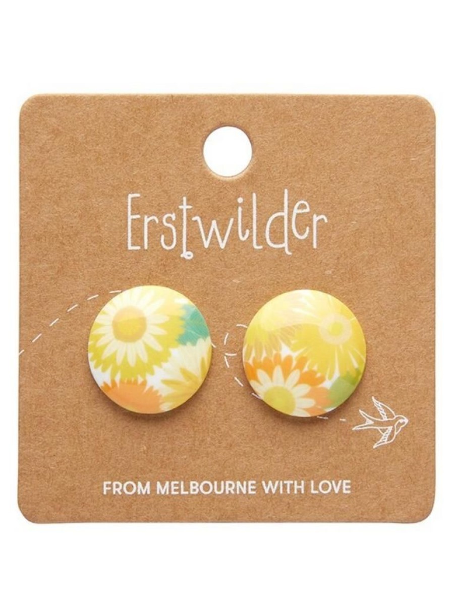 Erstwilder Daisy Rounded Stud Earrings | Earrings