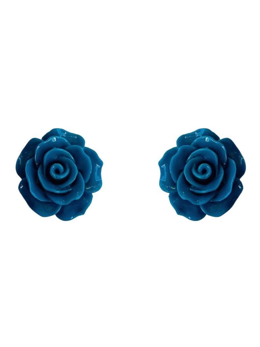 Emmi Helen Co. Rose Studs - Peacock | Earrings