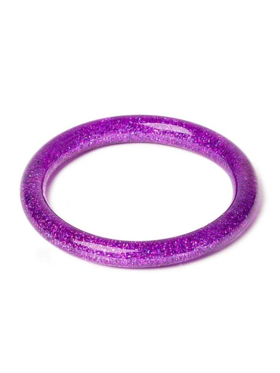 Splendette Narrow Purple Glitter Bangle | Jewellery