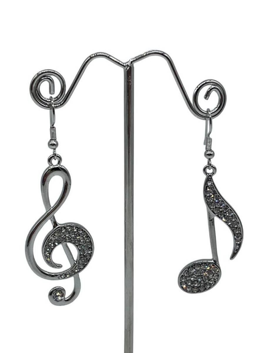 That Shop Treble Diamante Drop Earrings - Silver | Jewellery