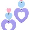 Emmi Helen Co. Triple Heart Drop Earrings - Pastels | Earrings