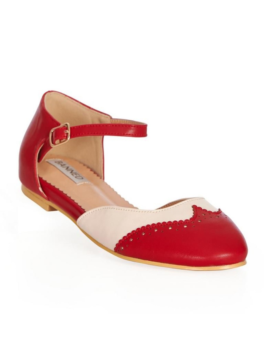 Banned Dapper Flats - Red | Shoes