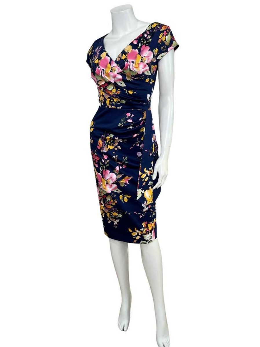 The Pretty Dress Company Hourglass Pencil - Navy Seville | Dresses ...