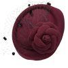 That Shop Rosalie Pillbox Hat - Maroon | Hair Accessories