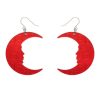 Erstwilder Moon Mirror Drop Earrings - Red | Jewellery