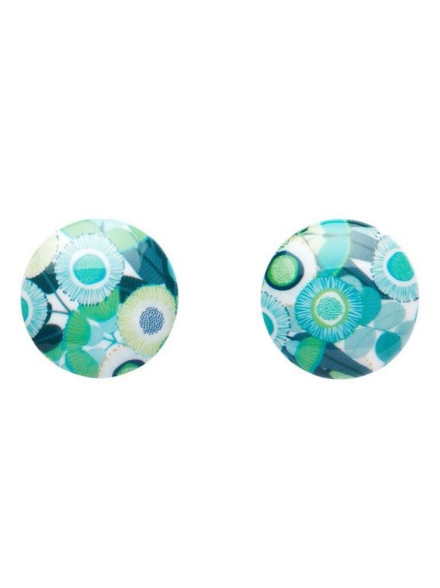 Erstwilder Green Gum Rounded Stud Earrings | Jewellery