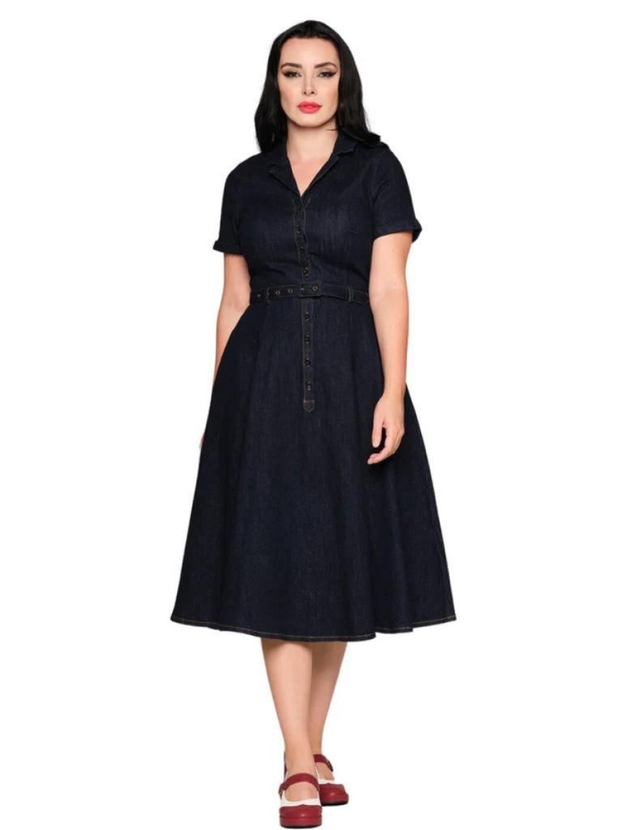 Collectif Caterina Denim Swing | Dresses