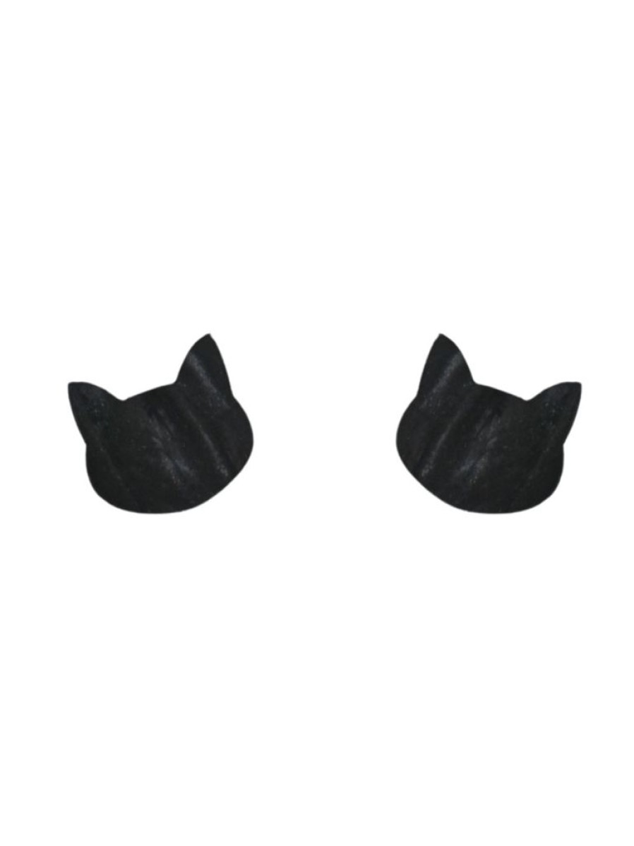 Emmi Helen Co. Cat Studs - Black Marble | Earrings