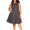 Collectif Hepburn Doll - Black Polka | Dresses