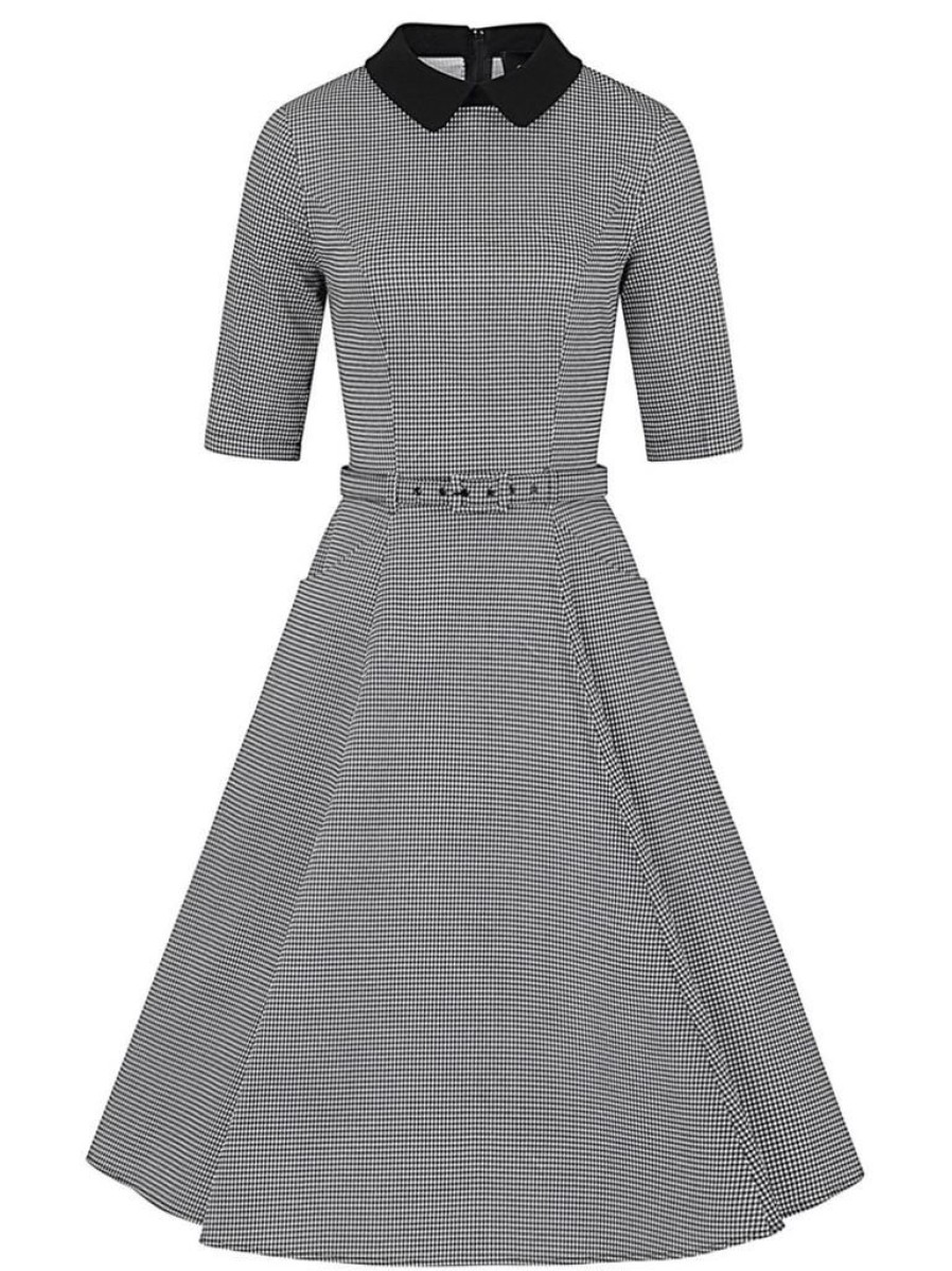 Collectif Winona Swing - Houndstooth | Dresses