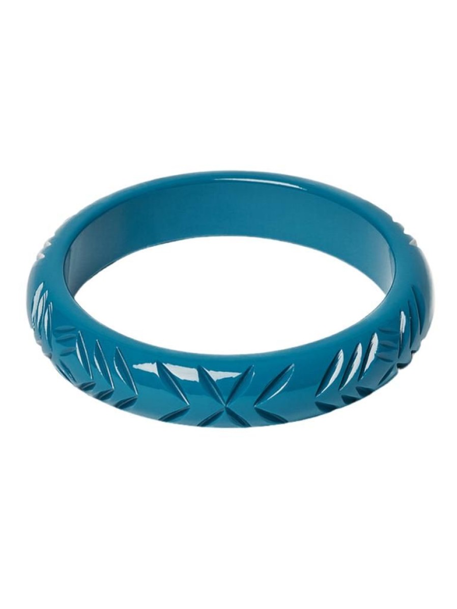 Splendette Midi Peacock Heavy Carve Bangle | Bangles