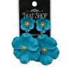 That Shop Florentina Drop Earrings - Teal | Earrings