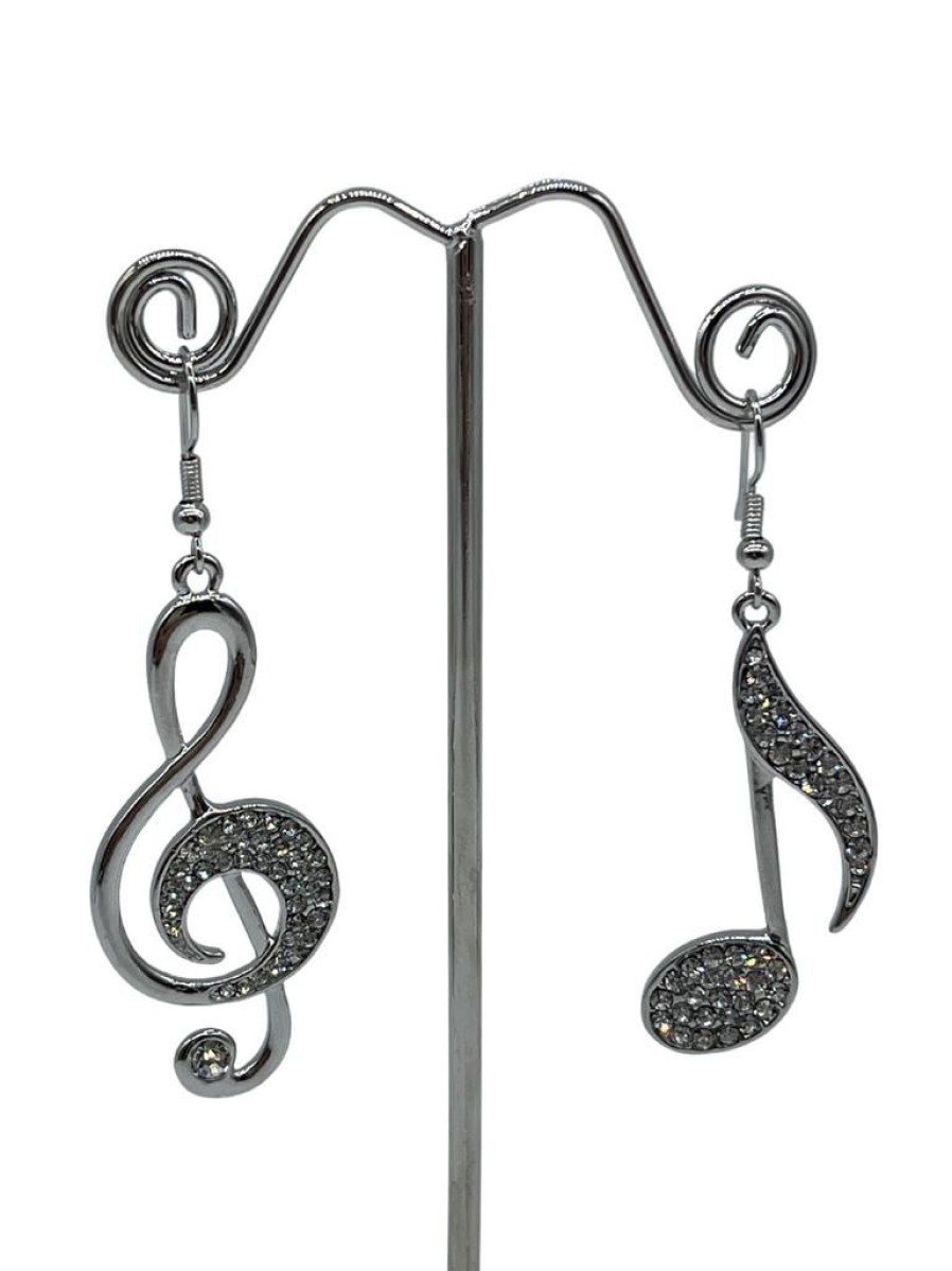 That Shop Treble Diamante Drop Earrings - Silver | Earrings