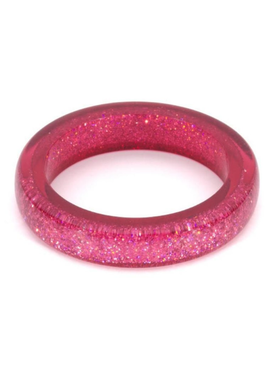 Splendette Peony Glitter Bangle | Jewellery