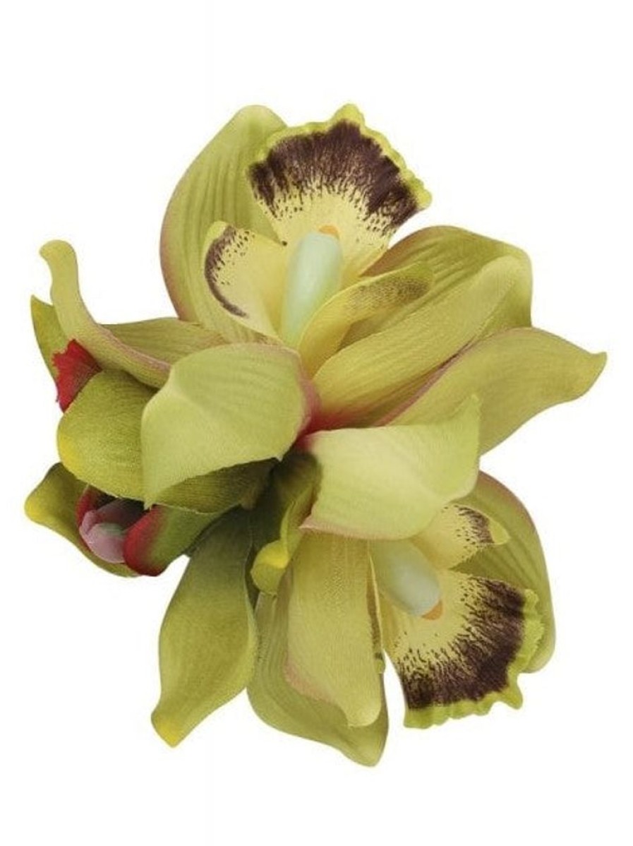 Collectif Aaliyah Orchid Hair Flower - Lime | Hair Accessories