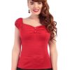 Collectif Dolores Top - Red | Tops & Blouses