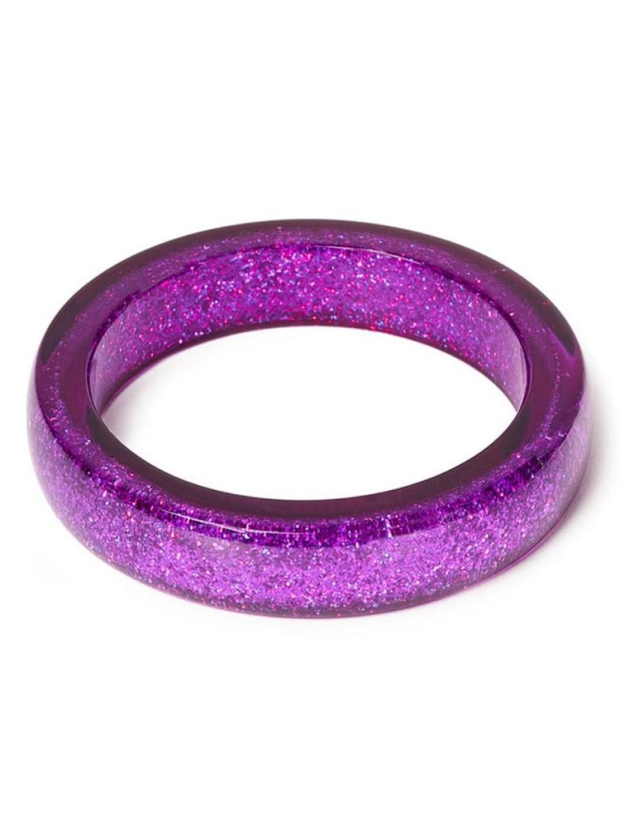 Splendette Purple Glitter Bangle | Bangles