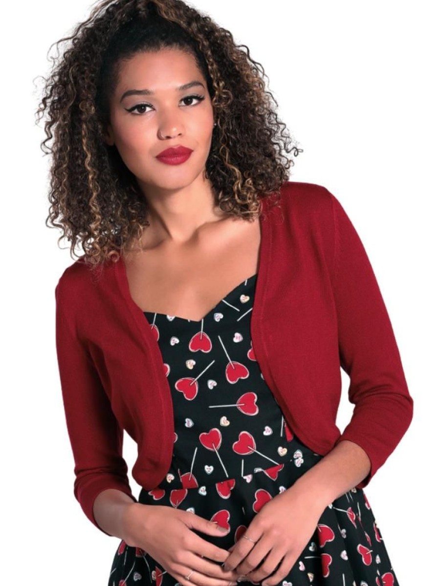 Hell Bunny Maggie Bolero - Red | Tops & Blouses