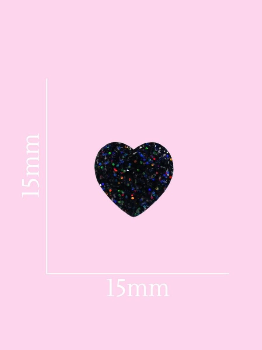 Emmi Helen Co. Sweetheart Studs - Black Glitter | Jewellery